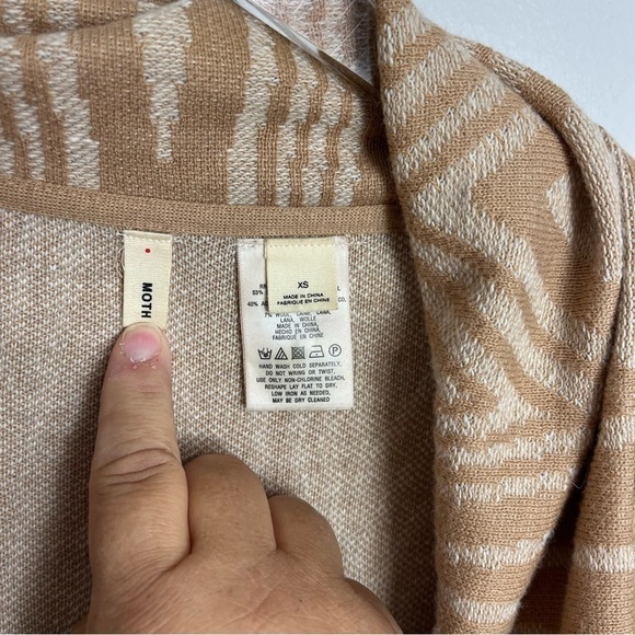 Anthropologie x Moth Geometric Open Cardi size xs - Picture 2 of 3